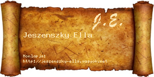 Jeszenszky Ella névjegykártya